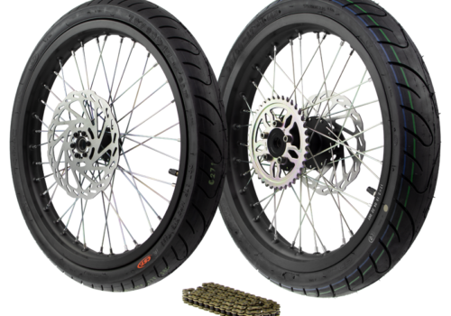 Electric Ride Company Complete 17″ Supermoto Wheel Set for Talaria Sting MX4 and XXX Electric Bike
